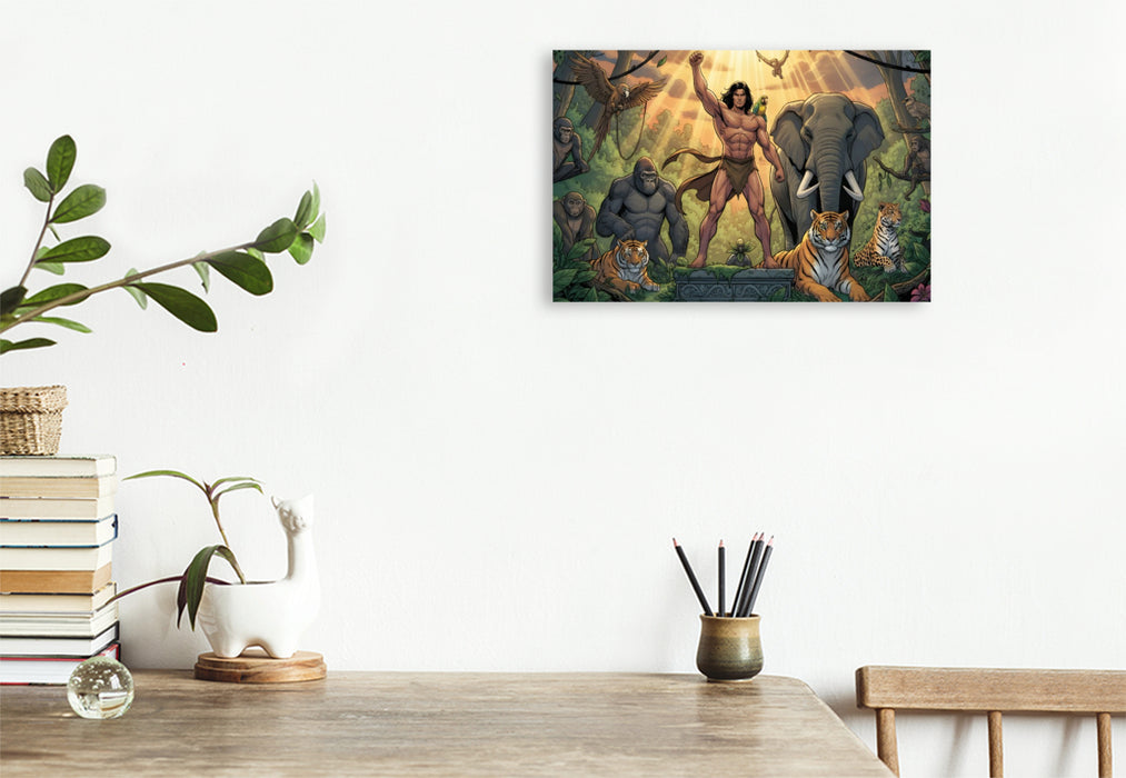 Premium Textil-Leinwand Tarzan wird Legende des Dschungels
