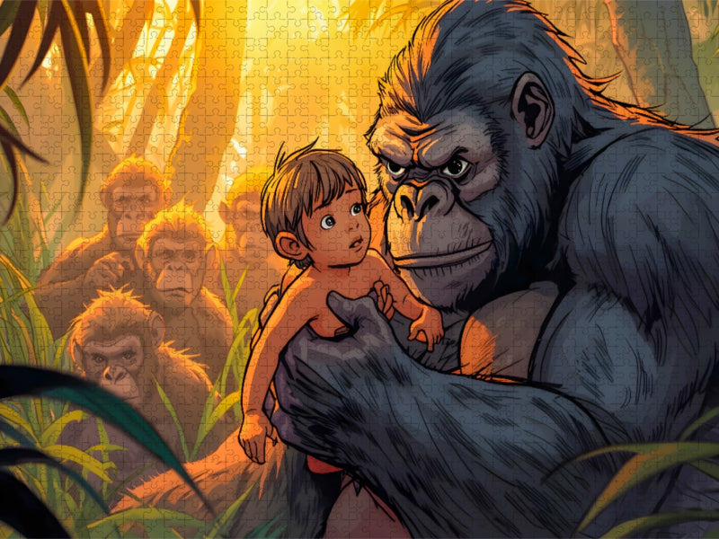 Im Dschungel fand Tarzan seine Familie - CALVENDO Foto-Puzzle'