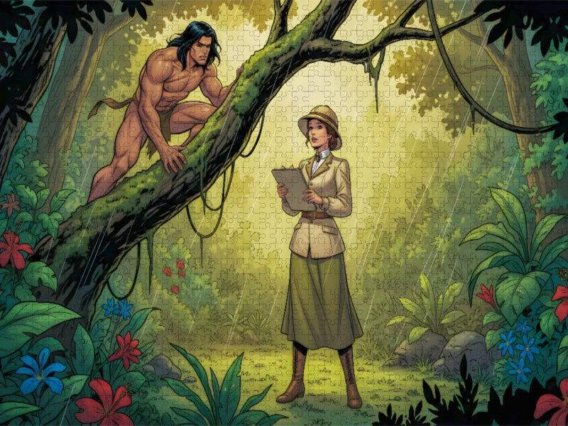 Tarzan begegnet erstmals der schönen Jane - CALVENDO Foto-Puzzle'