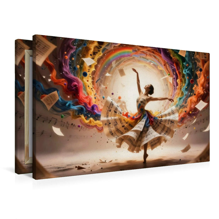 Premium Textil-Leinwand Tänzerin Zwischen Licht und Schatten