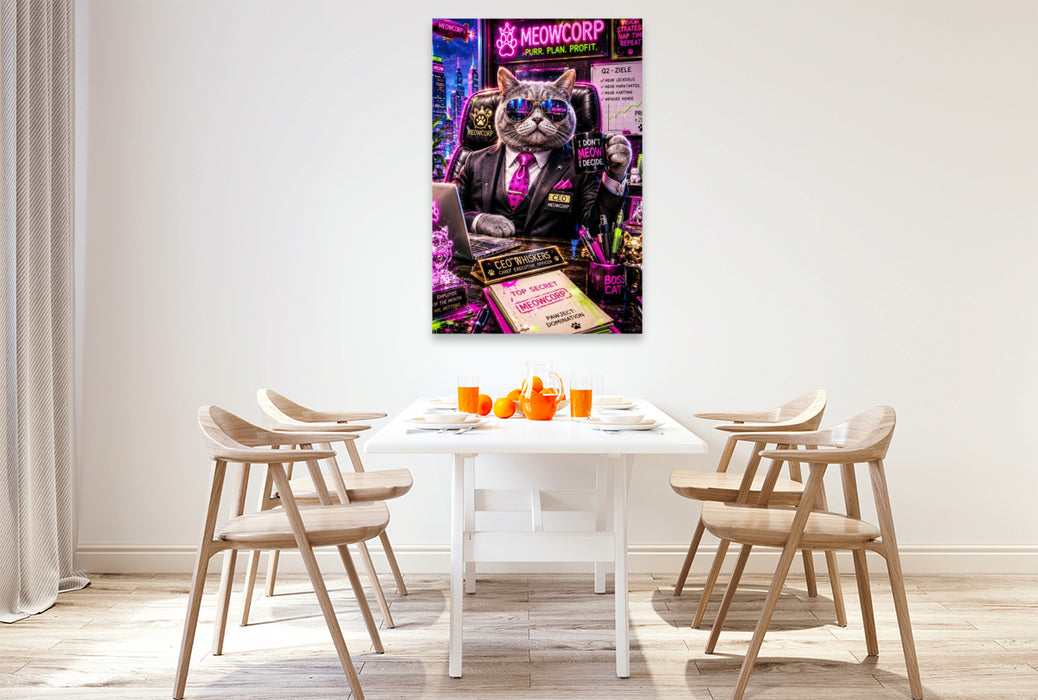Premium Textil-Leinwand ceo meow