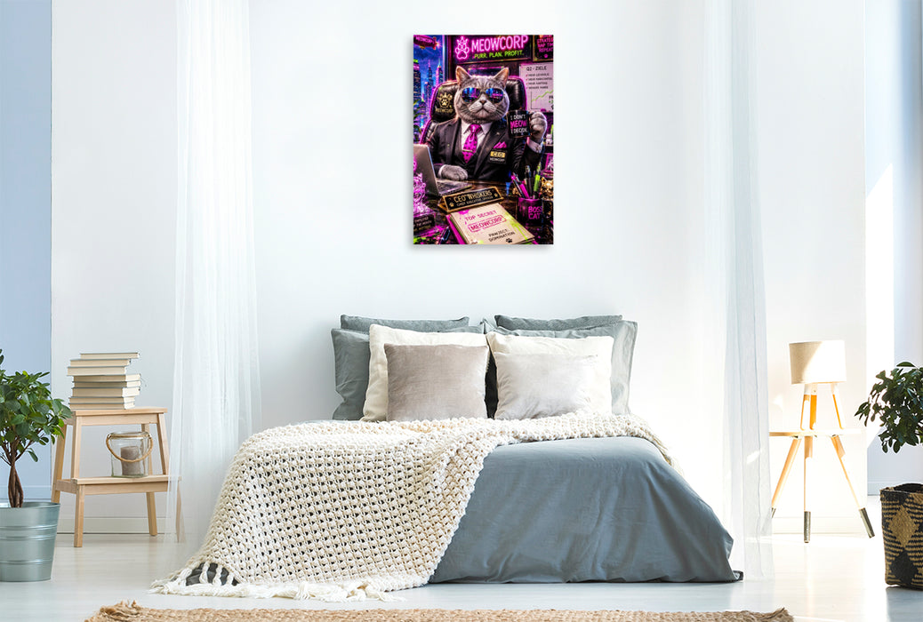 Premium Textil-Leinwand ceo meow