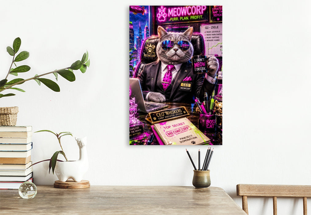 Premium Textil-Leinwand ceo meow