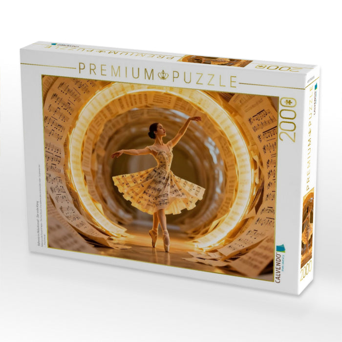 Ballerina im Notentunnel - Der erste Klang - CALVENDO Foto-Puzzle'