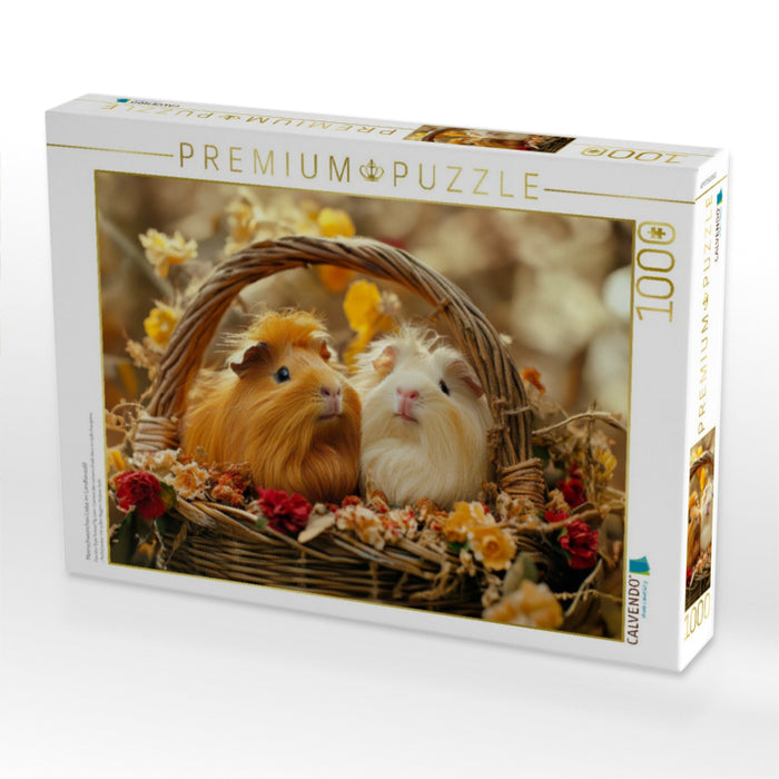 Meerschweinchen Liebe im Landhausstil - CALVENDO Foto-Puzzle'