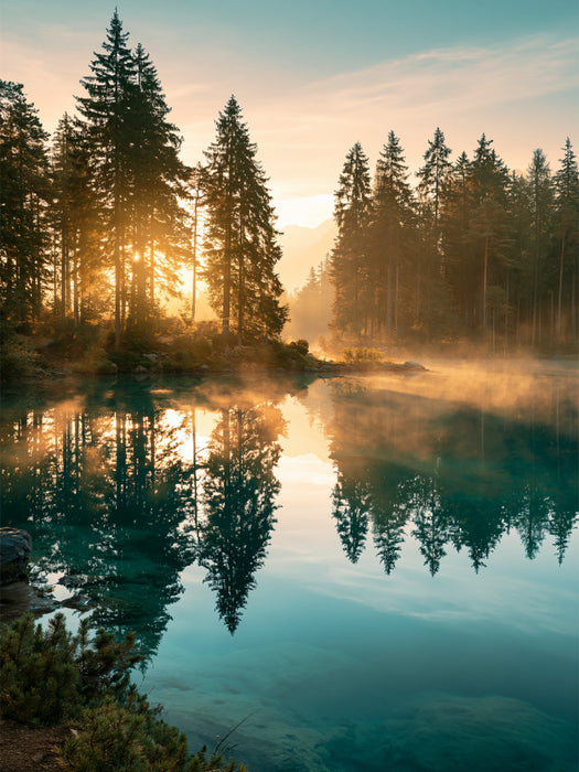 Alpensee, Deutschland - Morgenstimmung - CALVENDO Foto-Puzzle'