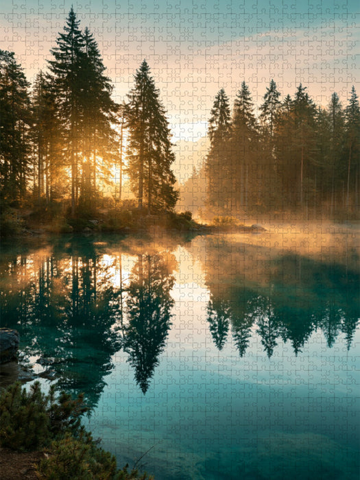 Alpensee, Deutschland - Morgenstimmung - CALVENDO Foto-Puzzle'