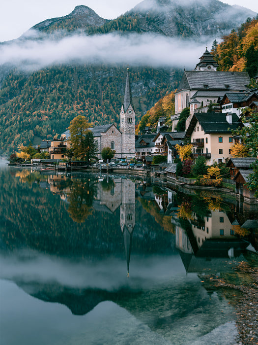 Hallstatt, Österreich – Herbstzauber - CALVENDO Foto-Puzzle'