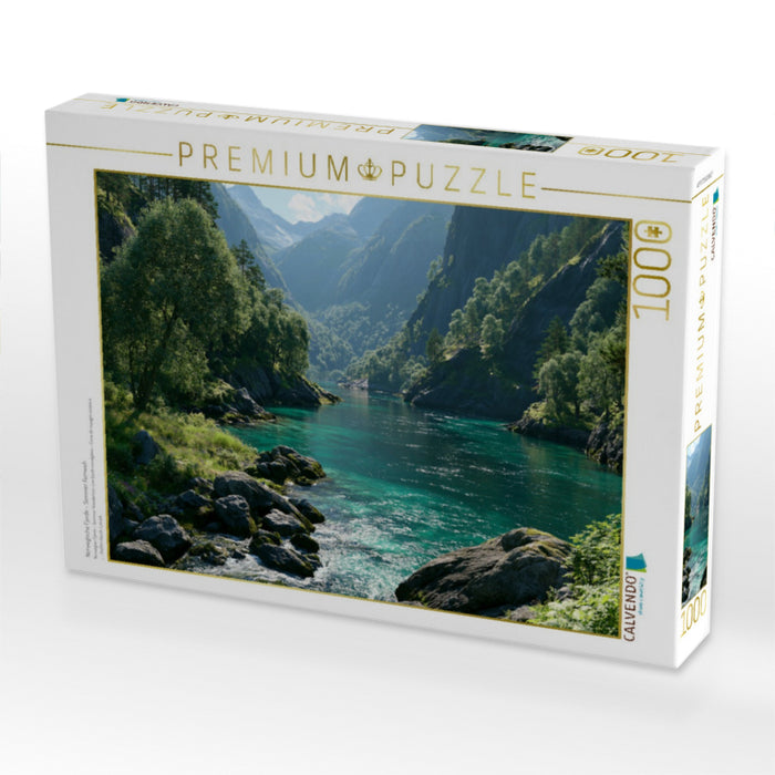 Norwegische Fjorde – Sommer Fernweh - CALVENDO Foto-Puzzle'