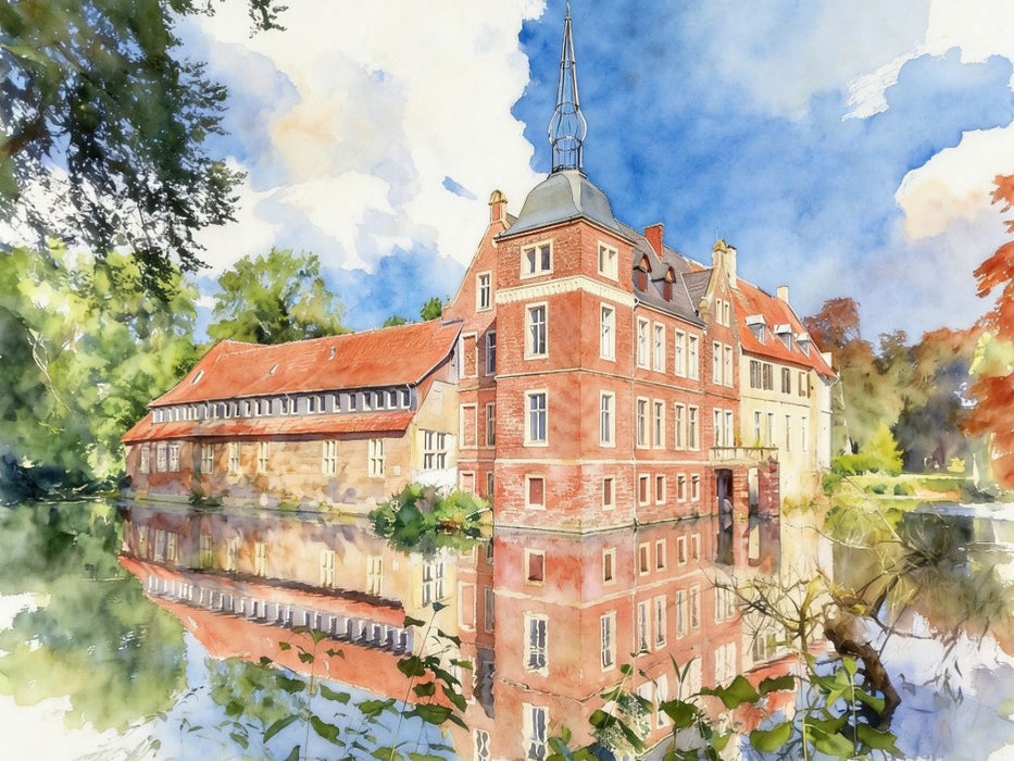 Wasserschloss Senden - CALVENDO Foto-Puzzle'