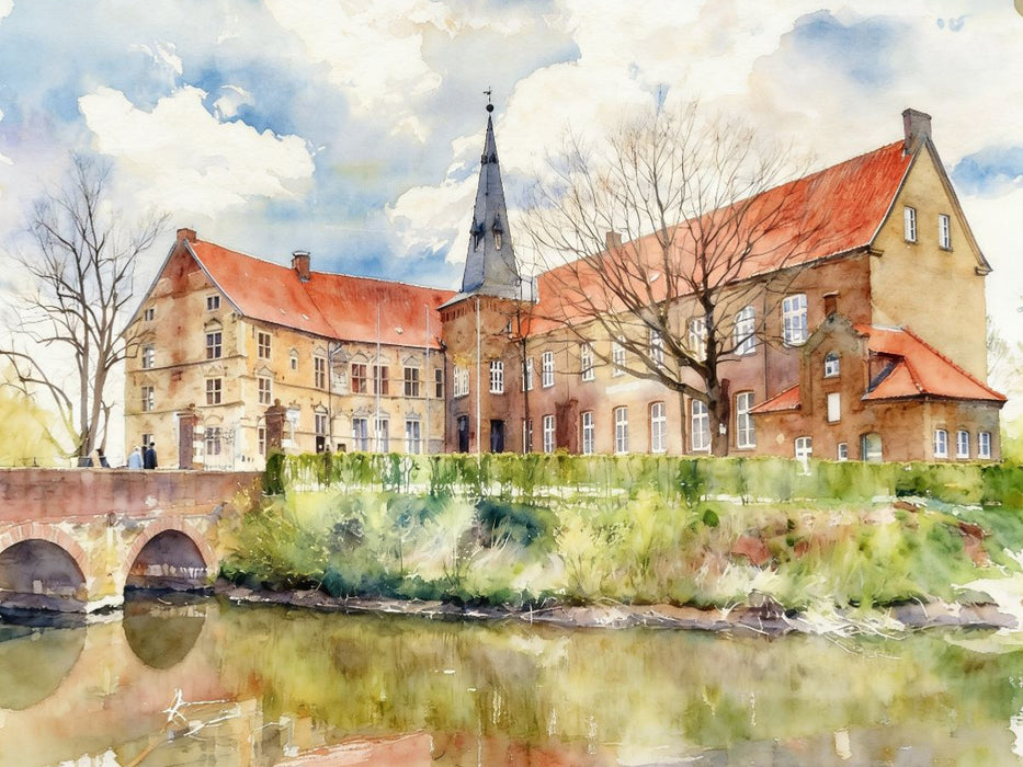 Burg Vischering in Lüdinghausen - CALVENDO Foto-Puzzle'