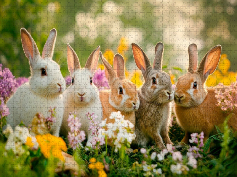 Magischer Moment auf der Blumenwiese - CALVENDO Foto-Puzzle'
