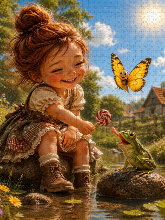 Ein Lächeln für den Froschkönig - CALVENDO Foto-Puzzle'