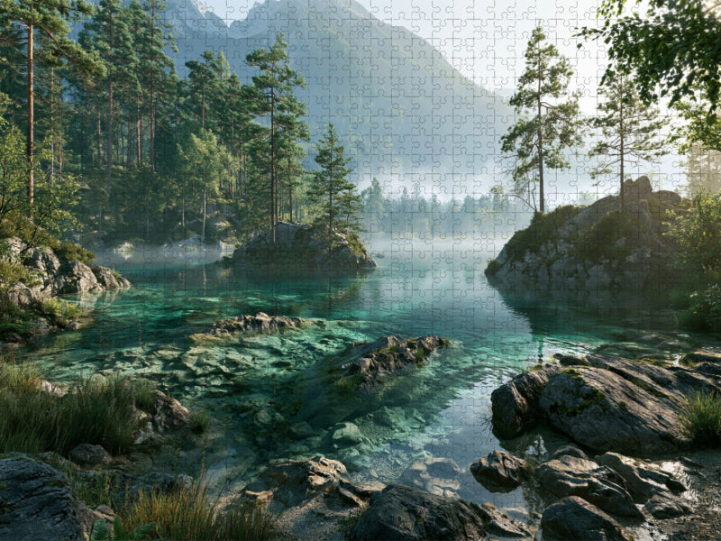Die Kraft der Berge in perfektem Licht - CALVENDO Foto-Puzzle'