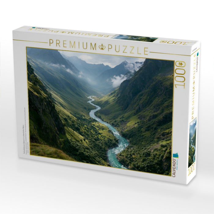 Türkisfarbenes Wasser in unberührter Natur - CALVENDO Foto-Puzzle'