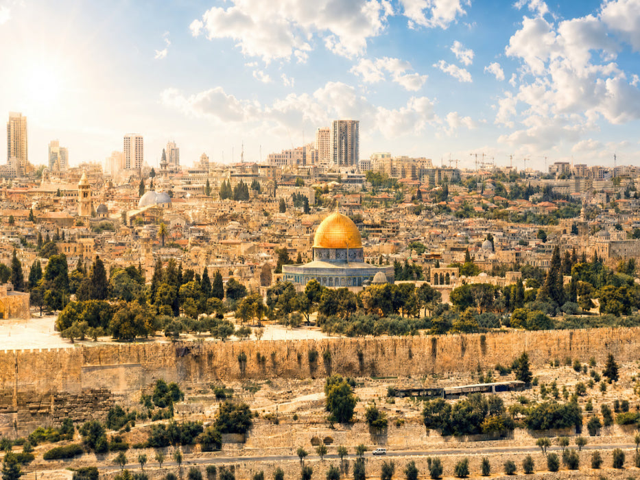 Jerusalem Blick vom Ölberg - CALVENDO Foto-Puzzle'