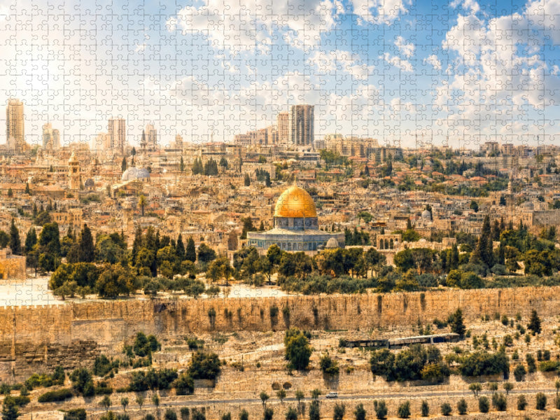 Jerusalem Blick vom Ölberg - CALVENDO Foto-Puzzle'