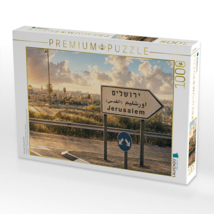 Jerusalem Strassenschild - CALVENDO Foto-Puzzle'