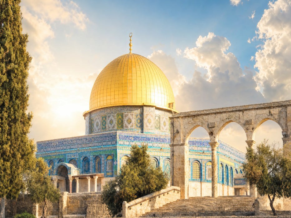 Jerusalem Tempelplatz mit Felsendom - CALVENDO Foto-Puzzle'