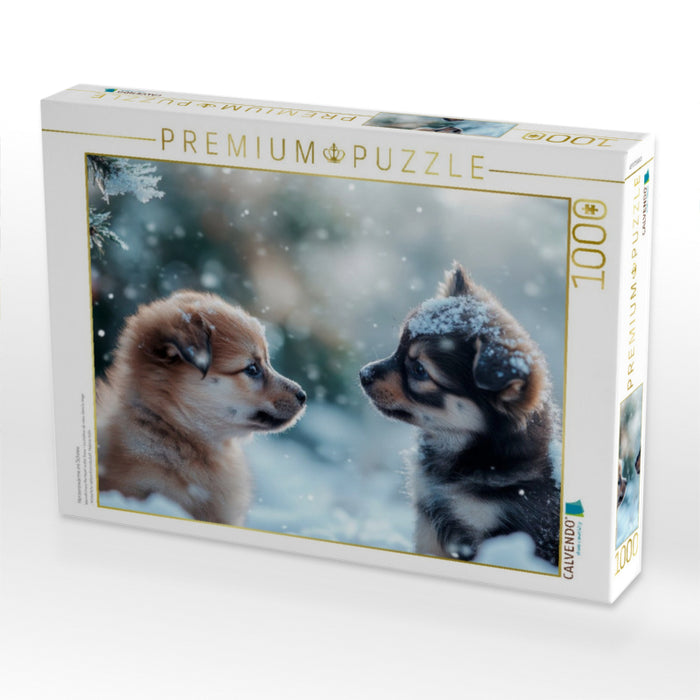 Herzenswärme im Schnee - CALVENDO Foto-Puzzle'