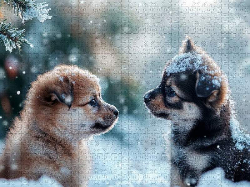 Herzenswärme im Schnee - CALVENDO Foto-Puzzle'