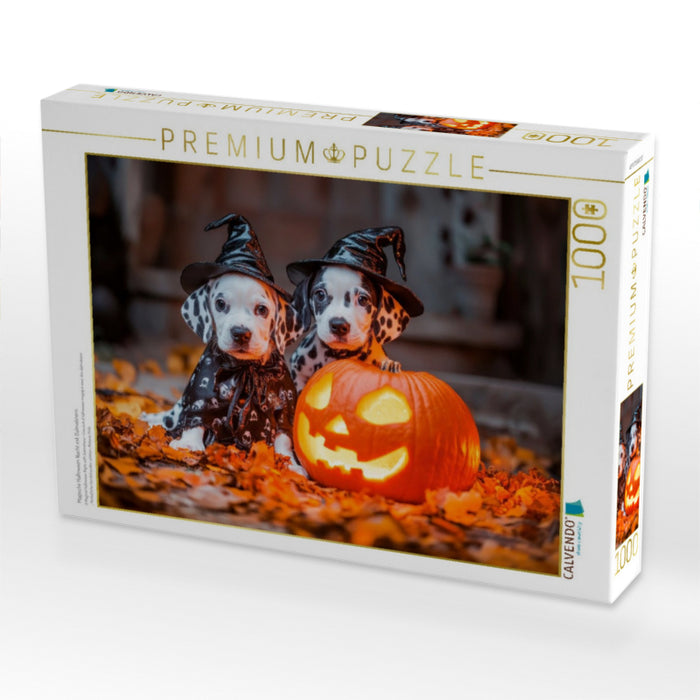 Magische Halloween Nacht mit Dalmatinern - CALVENDO Foto-Puzzle'