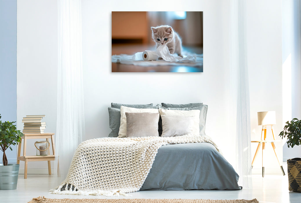 Premium Textil-Leinwand Chaos kann so süß sein