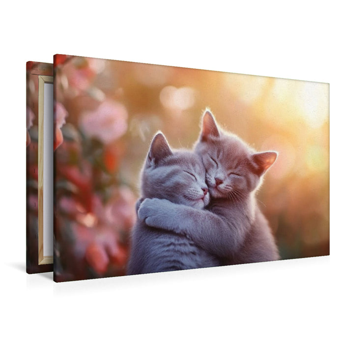 Premium Textil-Leinwand Kuschelzeit deluxe