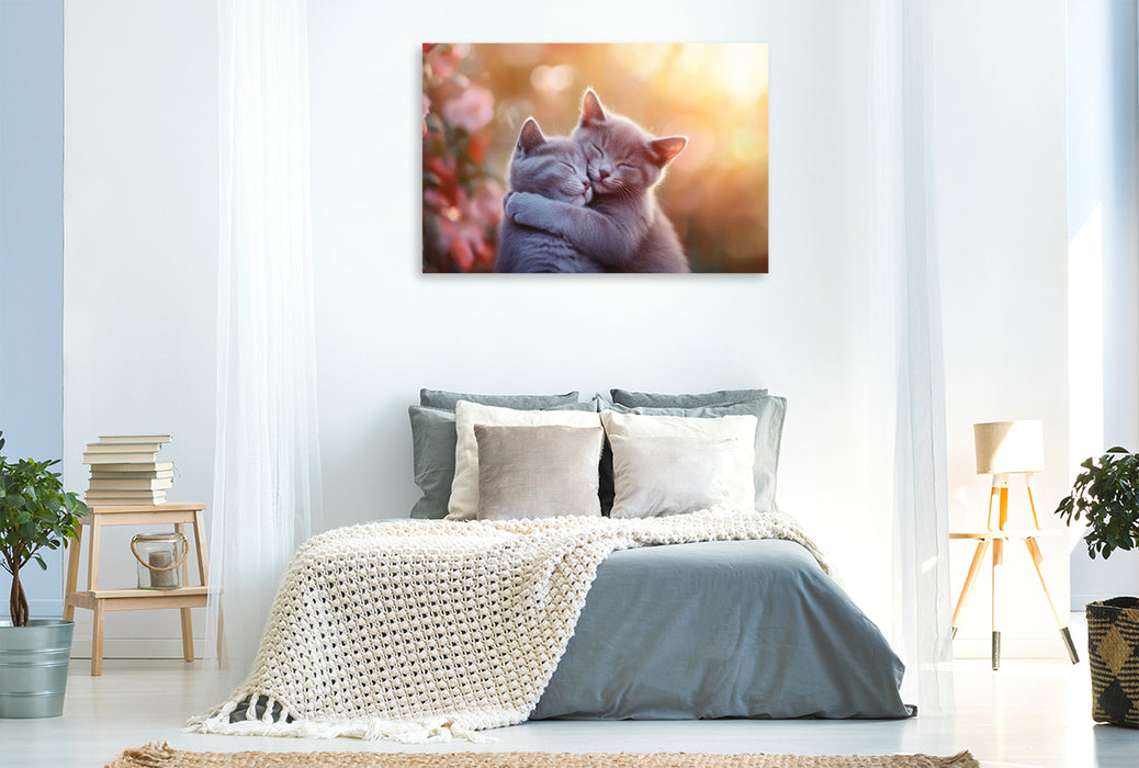 Premium Textil-Leinwand Kuschelzeit deluxe