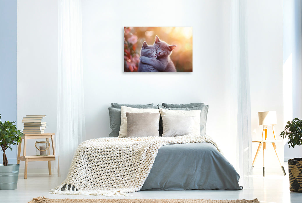 Premium Textil-Leinwand Kuschelzeit deluxe