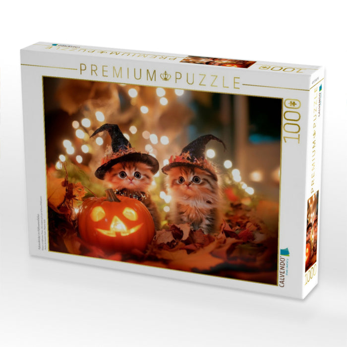 Katzenkinder im Halloweenfieber - CALVENDO Foto-Puzzle'