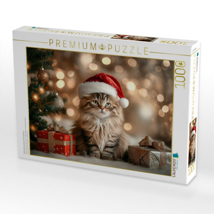 Weihnachtszauber auf Samtpfoten - CALVENDO Foto-Puzzle'