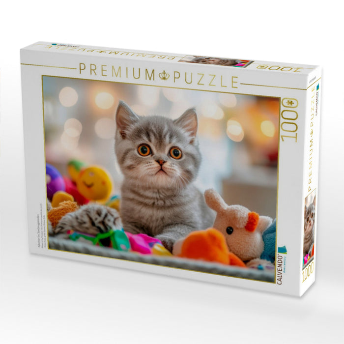 Kätzchen im Spielzeugparadies - CALVENDO Foto-Puzzle'