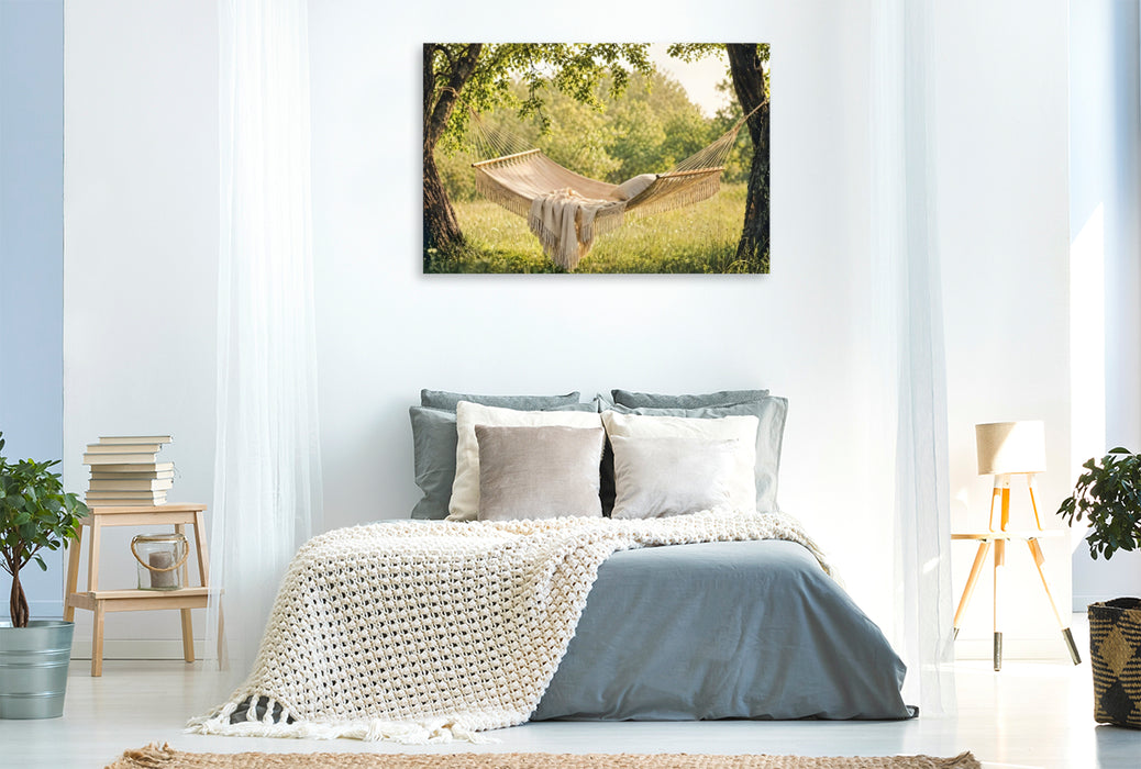 Premium Textil-Leinwand Leicht wie der Sommer - Hängematte