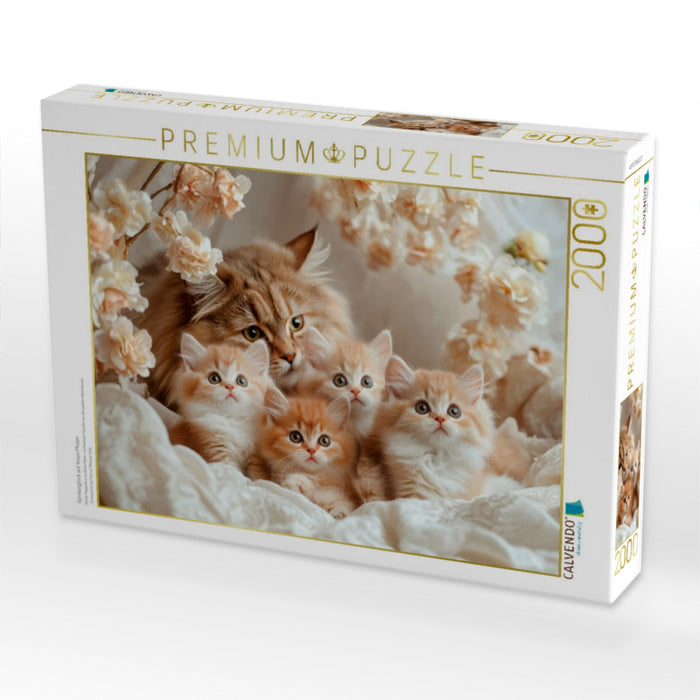 Familienglück auf leisen Pfoten - CALVENDO Foto-Puzzle'