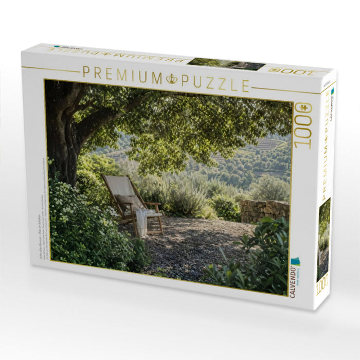 Unter alten Bäumen - Platz im Schatten - CALVENDO Foto-Puzzle'