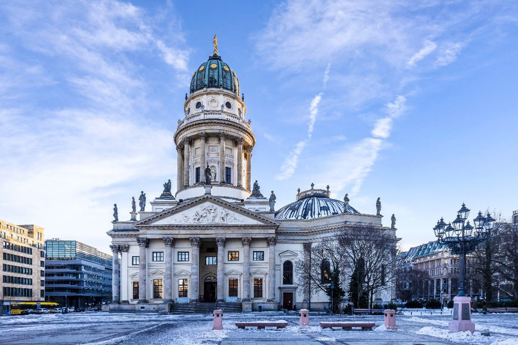 Premium Textil-Leinwand Deutscher Dom auf dem Gendarmenmarkt Berlin