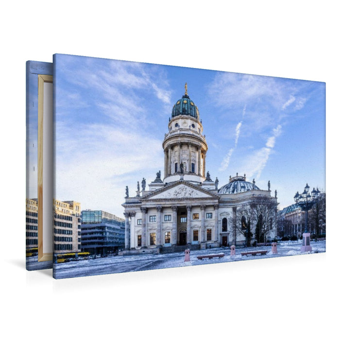 Premium Textil-Leinwand Deutscher Dom auf dem Gendarmenmarkt Berlin