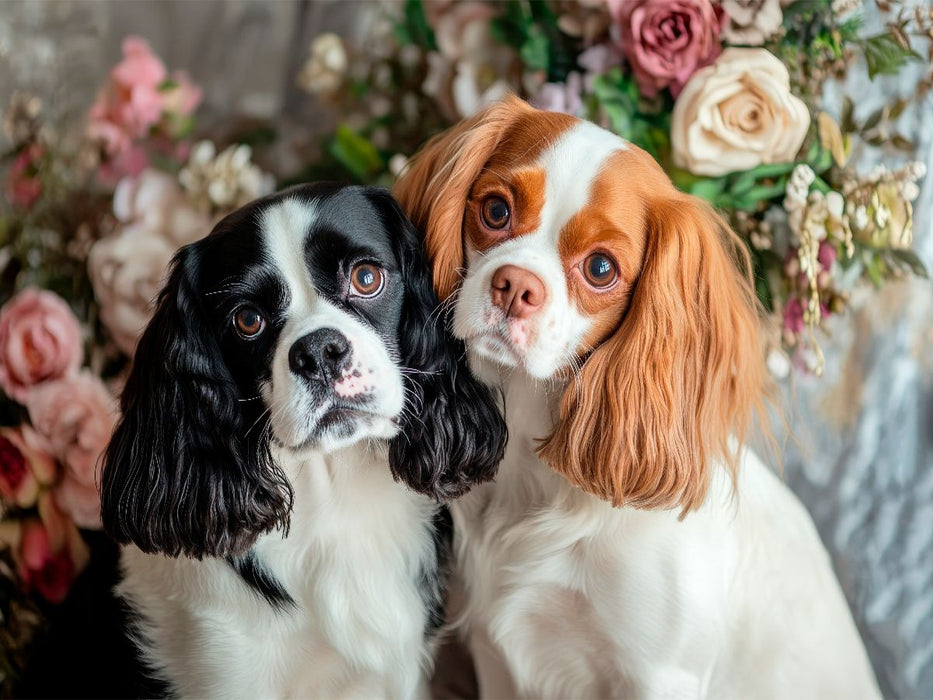 Cavalier King Charles Spaniel - Harmonie zu zweit - CALVENDO Foto-Puzzle'
