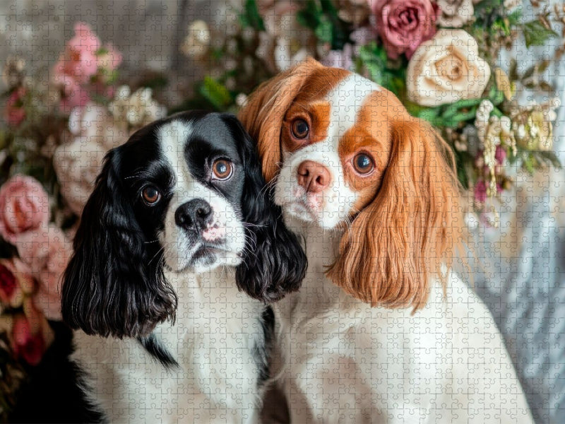 Cavalier King Charles Spaniel - Harmonie zu zweit - CALVENDO Foto-Puzzle'