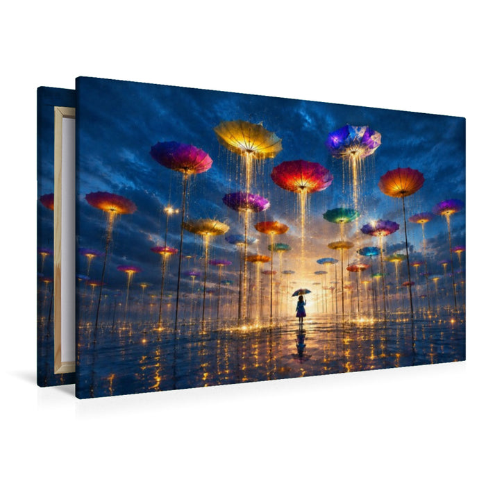 Premium Textil-Leinwand Regenschirme aus Licht