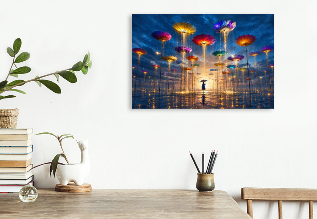 Premium Textil-Leinwand Regenschirme aus Licht