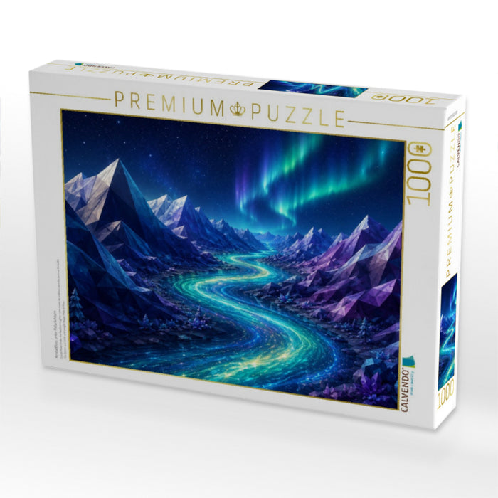 Kristallfluss unter Polarlichtern - CALVENDO Foto-Puzzle'