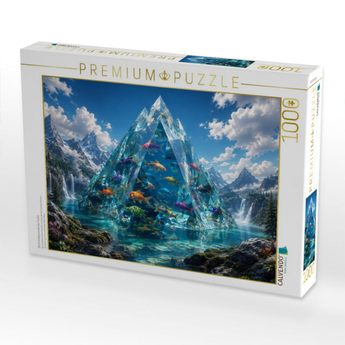 Die Kristallpyramide der Fische - CALVENDO Foto-Puzzle'