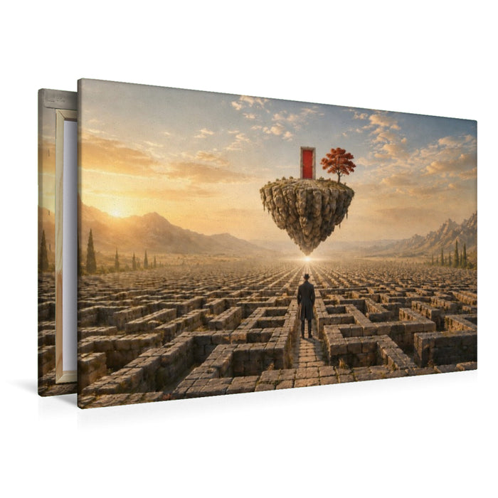 Premium Textil-Leinwand Die schwebende Entscheidung