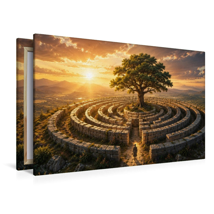 Premium Textil-Leinwand Im Kreis des Lebens