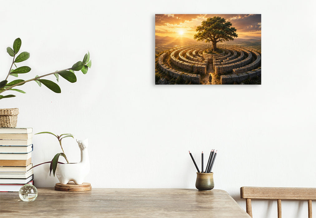 Premium Textil-Leinwand Im Kreis des Lebens