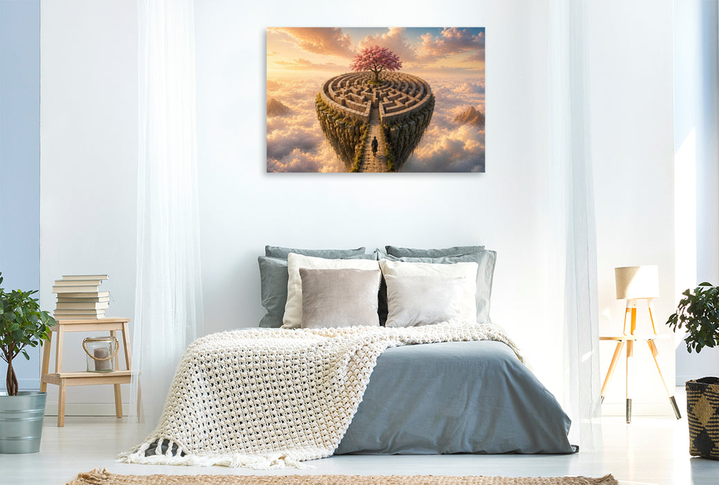 Premium Textil-Leinwand Der Baum im Zentrum