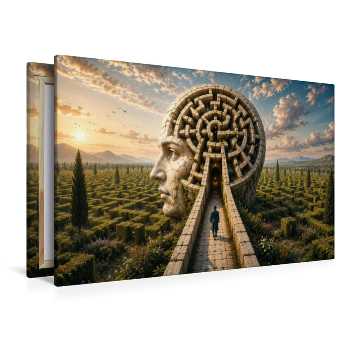 Premium Textil-Leinwand Der Kopf des Labyrinths