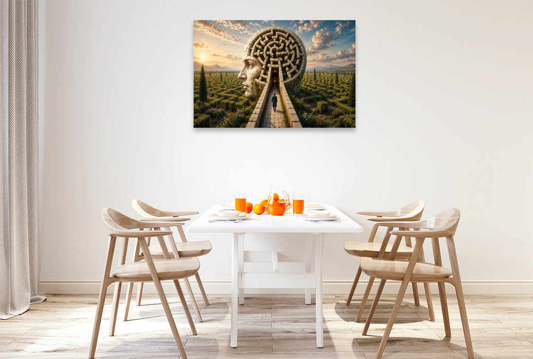 Premium Textil-Leinwand Der Kopf des Labyrinths